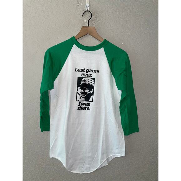 1980s Vintage Stedman Last Game Ever I Was There Raglan Shirt 80s VTG M Medium - Picture 1 of 11